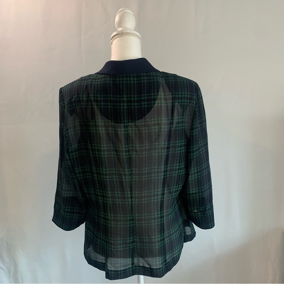 Danny & Nicole Green and Blue Plaid Blazer - Picture 4 of 9